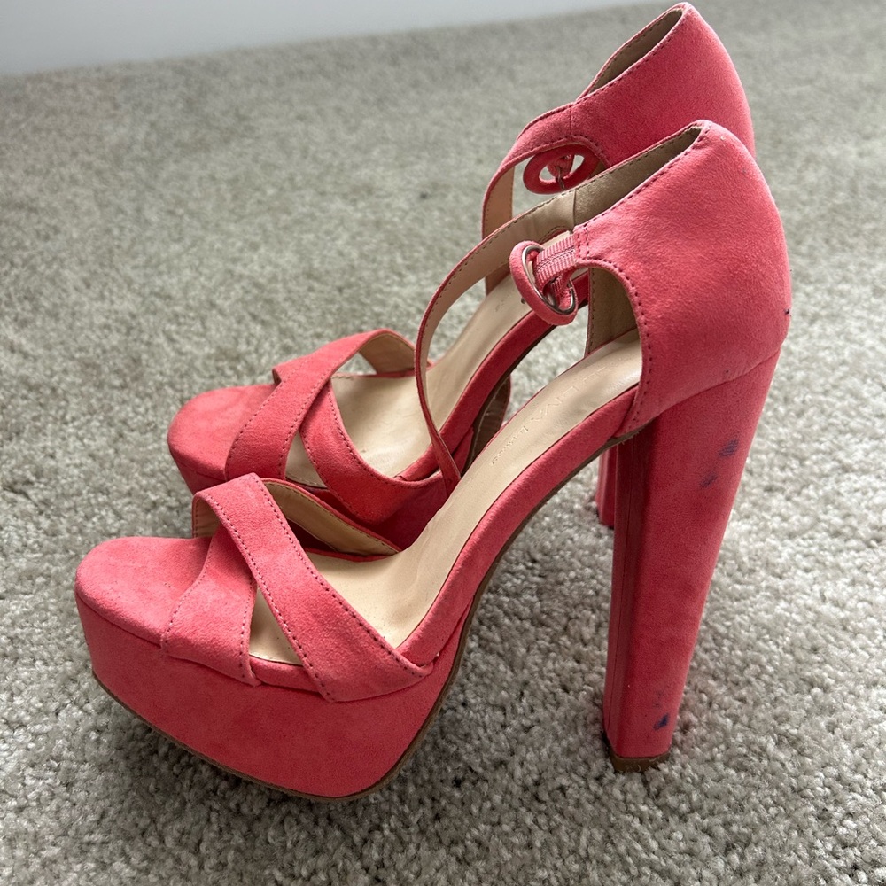 Elegant Pink Platform Heels